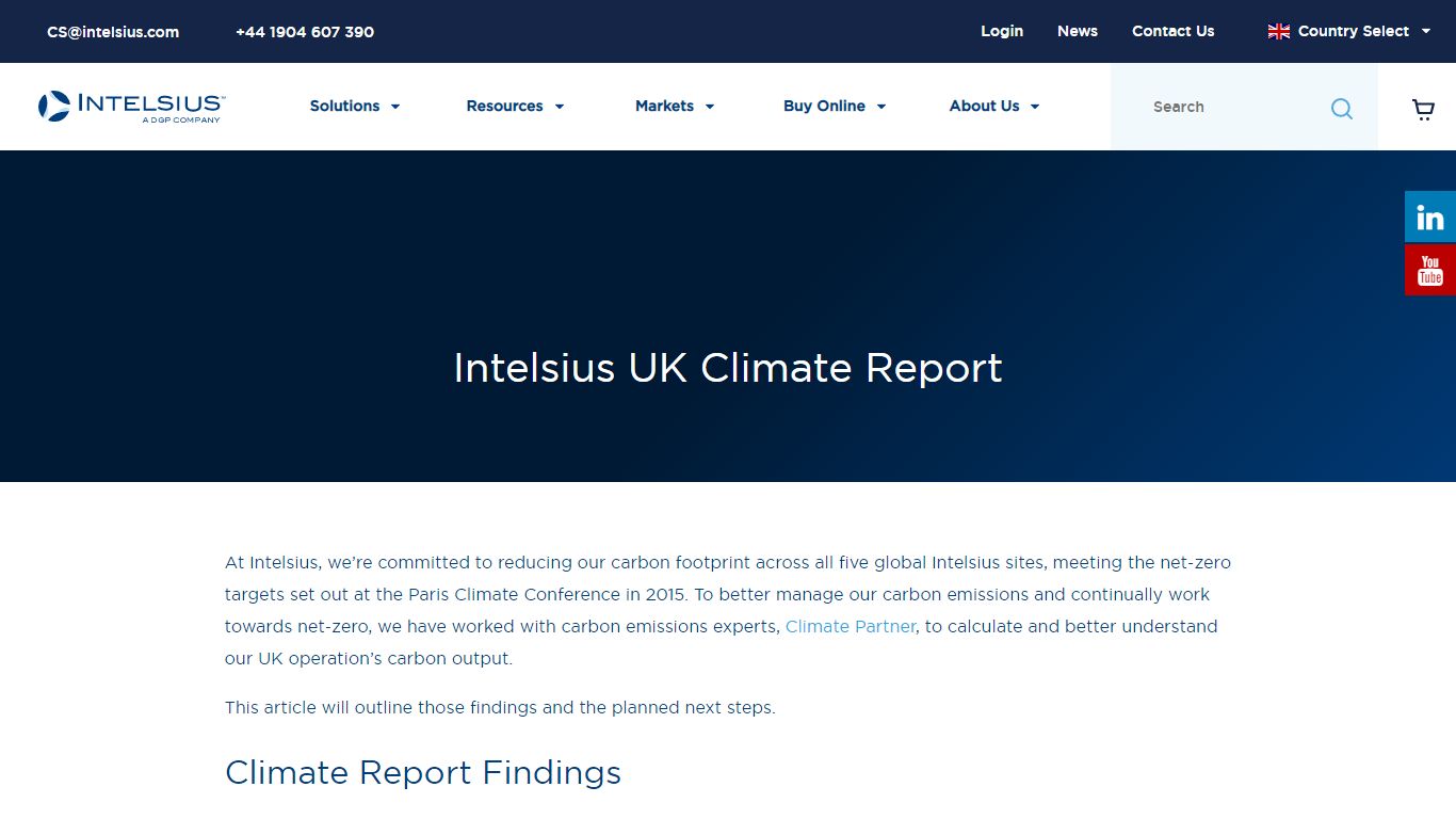 News - Intelsius | Climate Report - Achieving Net Zero